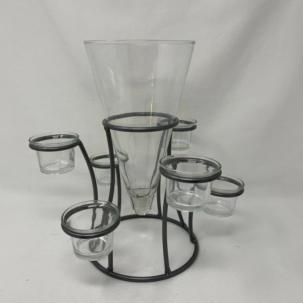 Tealight & Votive Holder w/Vase Centerpiece - Picture 3 of 12
